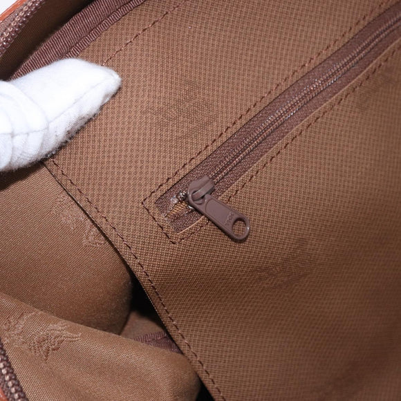 BURBERRY Nova Check Boston Bag Canvas Beige Gold Auth am12209V