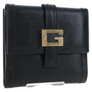 GUCCI G Trifold Wallet Leather Black Auth am12210V-1