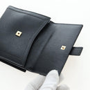 GUCCI G Trifold Wallet Leather Black Auth am12210V-13