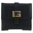 GUCCI G Trifold Wallet Leather Black Auth am12210V-2