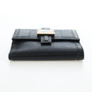 GUCCI G Trifold Wallet Leather Black Auth am12210V-7
