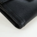 GUCCI G Trifold Wallet Leather Black Auth am12210V-8