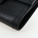 GUCCI G Trifold Wallet Leather Black Auth am12210V-9