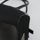 PRADA Hand Bag Nylon Leather Black Silver Auth am12218V-8