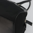 PRADA Hand Bag Nylon Leather Black Silver Auth am12218V-16