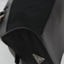 PRADA Hand Bag Nylon Leather Black Silver Auth am12218V-17