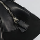 PRADA Hand Bag Nylon Leather Black Silver Auth am12218V-19