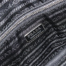 PRADA Hand Bag Nylon Leather Black Silver Auth am12218V-20