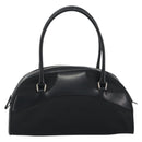 PRADA Hand Bag Nylon Leather Black Silver Auth am12218V-13