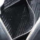 PRADA Hand Bag Nylon Leather Black Silver Auth am12218V-24