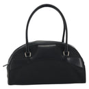 PRADA Hand Bag Nylon Leather Black Silver Auth am12218V-2