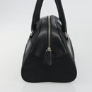 PRADA Hand Bag Nylon Leather Black Silver Auth am12218V-4