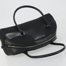 PRADA Hand Bag Nylon Leather Black Silver Auth am12218V-6