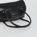 PRADA Hand Bag Nylon Leather Black Silver Auth am12218V-7