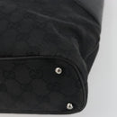 GUCCI GG Canvas Tote Bag Black Silver 113016 Auth am12219A-10