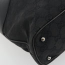 GUCCI GG Canvas Tote Bag Black Silver 113016 Auth am12219A-13