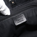 GUCCI GG Canvas Tote Bag Black Silver 113016 Auth am12219A-14