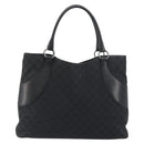 GUCCI GG Canvas Tote Bag Black Silver 113016 Auth am12219A-2