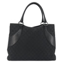 GUCCI GG Canvas Tote Bag Black Silver 113016 Auth am12219A-3