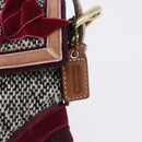 Coach Soho One Belt Hand Bag Tweed Multicolor Gold Auth am12221V-15