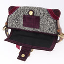 Coach Soho One Belt Hand Bag Tweed Multicolor Gold Auth am12221V-16