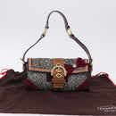 Coach Soho One Belt Hand Bag Tweed Multicolor Gold Auth am12221V-25