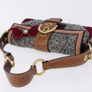 Coach Soho One Belt Hand Bag Tweed Multicolor Gold Auth am12221V-6