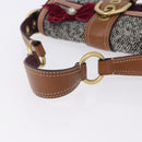 Coach Soho One Belt Hand Bag Tweed Multicolor Gold Auth am12221V-7
