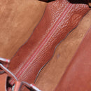 Miu Miu Tote Bag Leather Brown Silver Auth am12225V-21