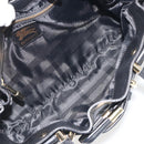BURBERRY Hand Bag Leather Black Gold Auth am12226V-18
