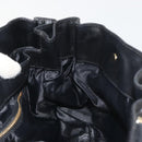 BURBERRY Hand Bag Leather Black Gold Auth am12226V-19
