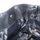 BURBERRY Hand Bag Leather Black Gold Auth am12226V-20