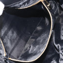 BURBERRY Hand Bag Leather Black Gold Auth am12226V-22