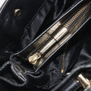 BURBERRY Hand Bag Leather Black Gold Auth am12226V-23