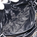 BURBERRY Hand Bag Leather Black Gold Auth am12226V-25