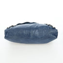 BALENCIAGA The First Hand Bag Leather 2way Blue Gold 103208 Auth am12227V-5