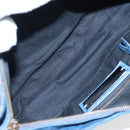 BALENCIAGA The First Hand Bag Leather 2way Blue Gold 103208 Auth am12227V-11