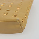 PRADA Studs Tote Bag Leather Beige Gold BN0181 Auth am12230V-10