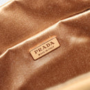 PRADA Studs Tote Bag Leather Beige Gold BN0181 Auth am12230V-15