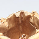 PRADA Studs Tote Bag Leather Beige Gold BN0181 Auth am12230V-18