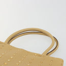 PRADA Studs Tote Bag Leather Beige Gold BN0181 Auth am12230V-8