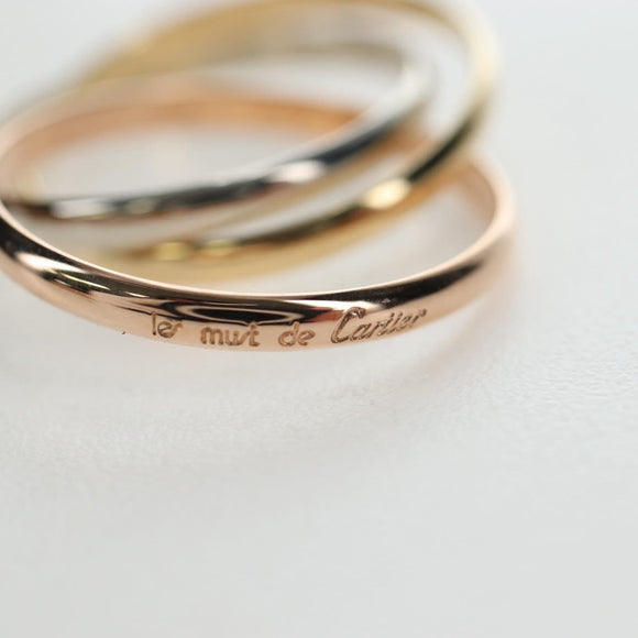 CARTIER Trinity Ring 18K Gold 750 Gold Auth am12233SM