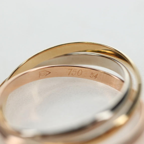 CARTIER Trinity Ring 18K Gold 750 Gold Auth am12233SM