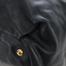 PRADA Side Ribbon Hand Bag Leather Black Gold BR4240 Auth am12234V-13