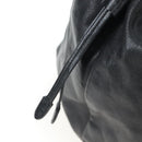 PRADA Side Ribbon Hand Bag Leather Black Gold BR4240 Auth am12234V-17