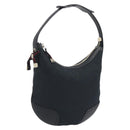 GUCCI GG Canvas Pretty Shoulder Bag Black Gold 162895 Auth am12235V-1