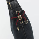GUCCI GG Canvas Pretty Shoulder Bag Black Gold 162895 Auth am12235V-15