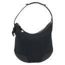 GUCCI GG Canvas Pretty Shoulder Bag Black Gold 162895 Auth am12235V-2