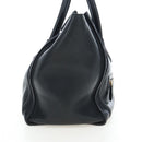 CELINE Luggage Hand Bag Leather Black Gold Auth am12236V-4