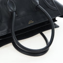 CELINE Luggage Hand Bag Leather Black Gold Auth am12236V-8